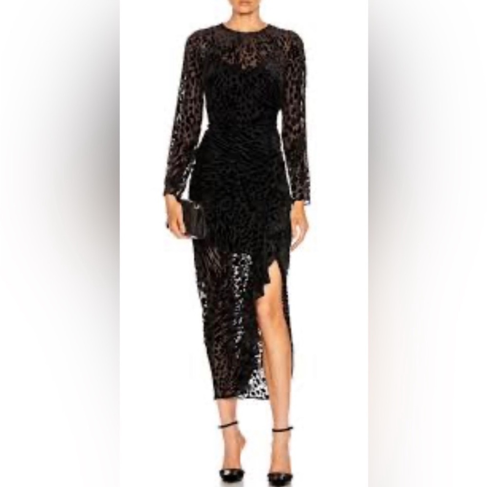 Veronica Beard Lala Burnout Velvet Dress